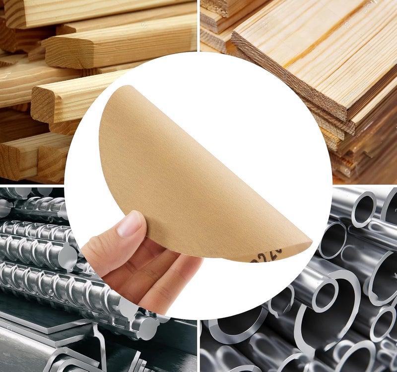 Shawya 100 PCS 6 Inch 220 Grit Sanding Discs with Self Adhesive Stickyback Sandpaper Roll Sander Attachment for Drill Self Stick Sandpaper with Sticky Back - Image 5